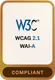 W3C WCAG 2.1 Level A compliant